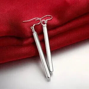 Silver Bar Earrings
